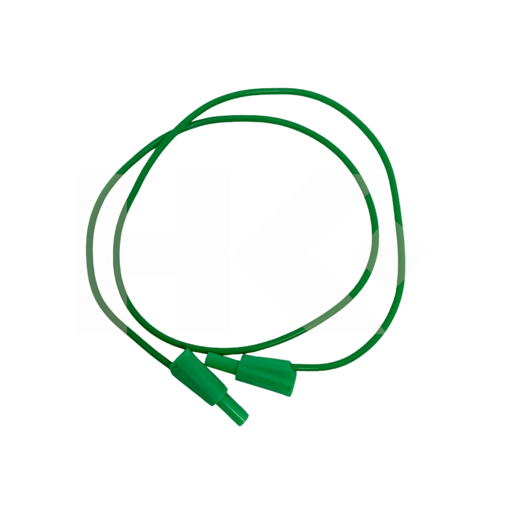 CABLE BANANA 4MM X 2 LABORATORIO 1MT. VERDE
