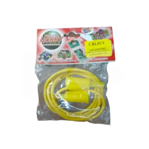 CABLE BANANA 4MM X 2 LABORATORIO 1MT AMARILLO
