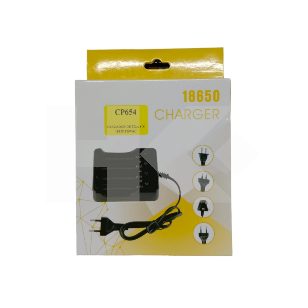 CARGADOR DE PILA 4 X 18650 220VAC