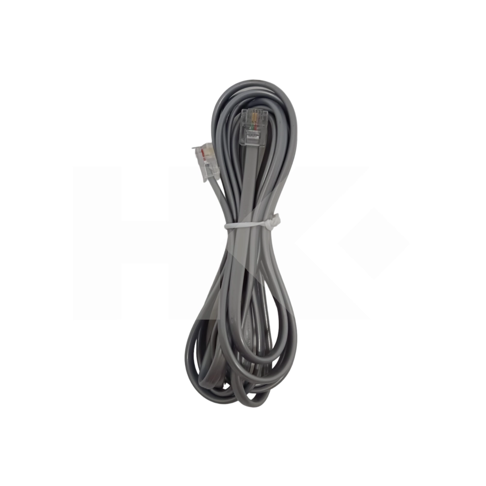 CABLE TELEFONICO RJ-12 2.0MTS. 2 PIN X 2 GRIS