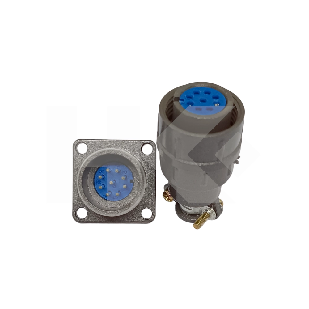 CONECTOR AVIACION 9 PIN M/H CHASSIS/VOLANTE 5A 20MM