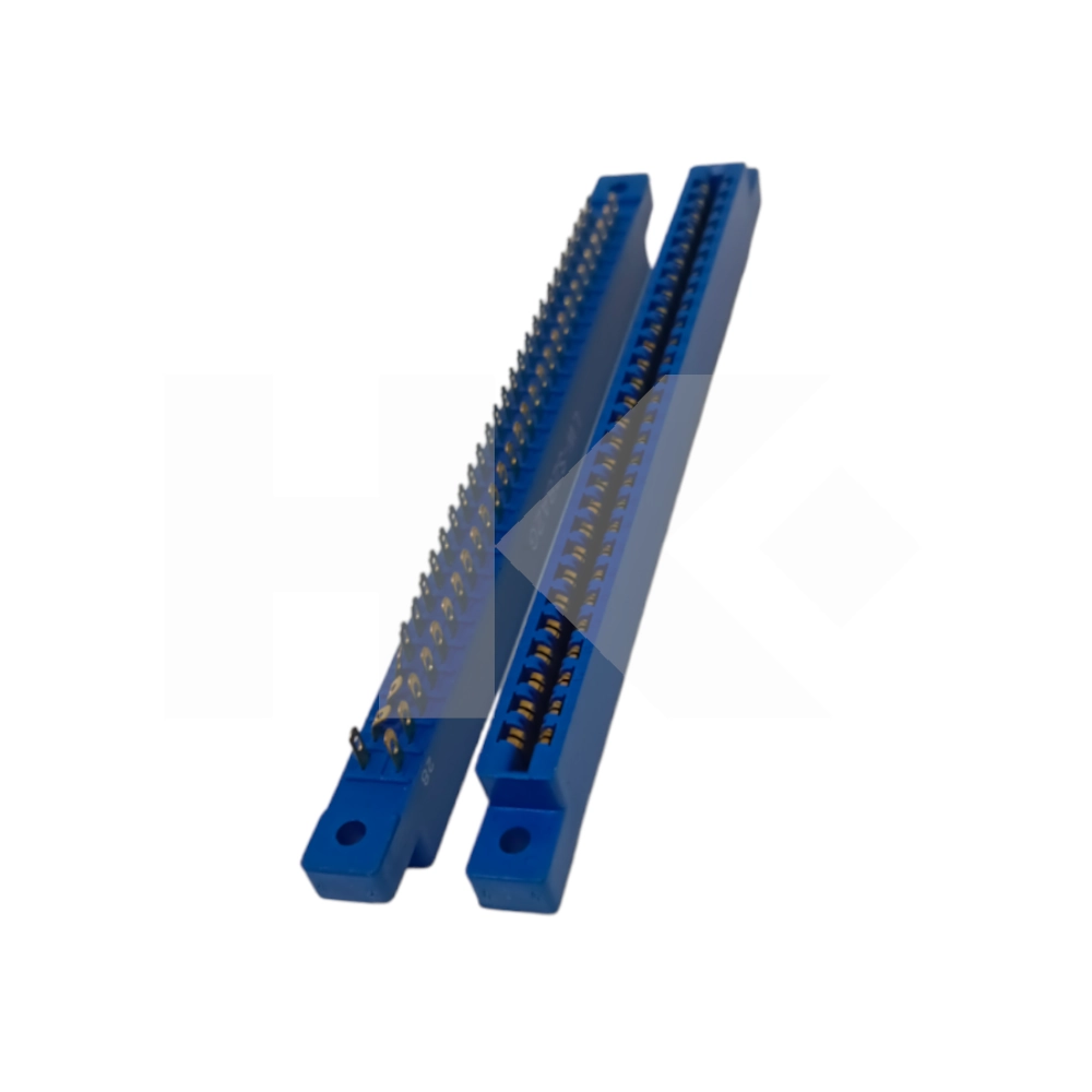 PORTA PLACA 2X28 PINES AZUL PARA SOLDAR