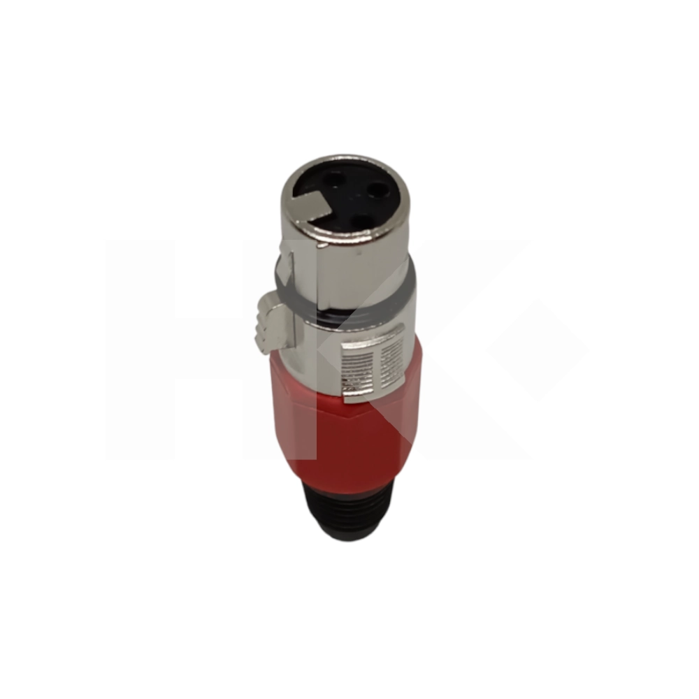 CONECTOR CANNON HEMBRA PLASTICO ROJO