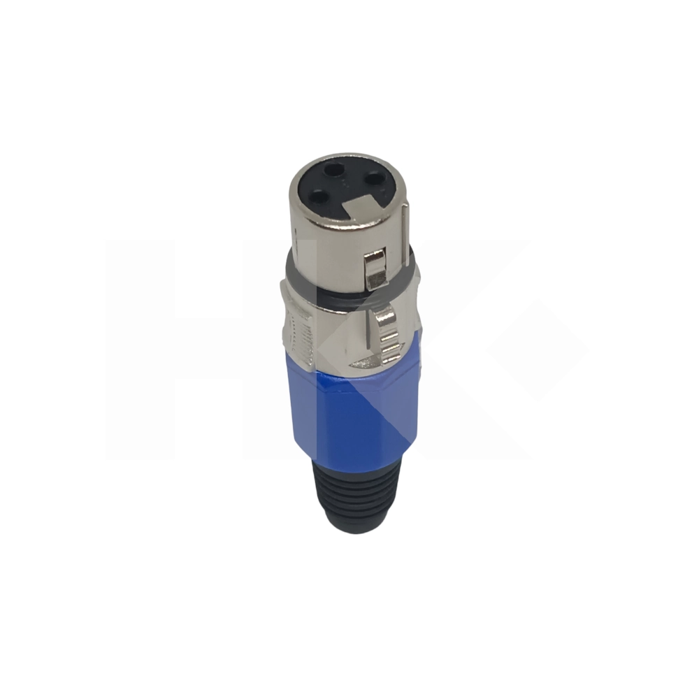 CONECTOR CANNON HEMBRA PLASTICO AZUL