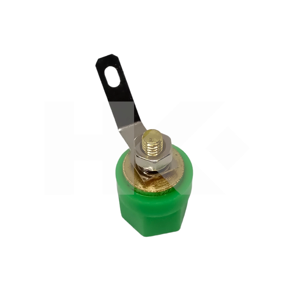 BORNE PARA BANANA 4MM VERDE CHASSIS 15MM