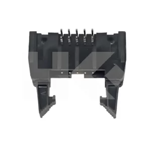 CONECTOR IDC 2.54MM 10 PIN MACHO CON IMPRESO Y CON SEGURO 90?