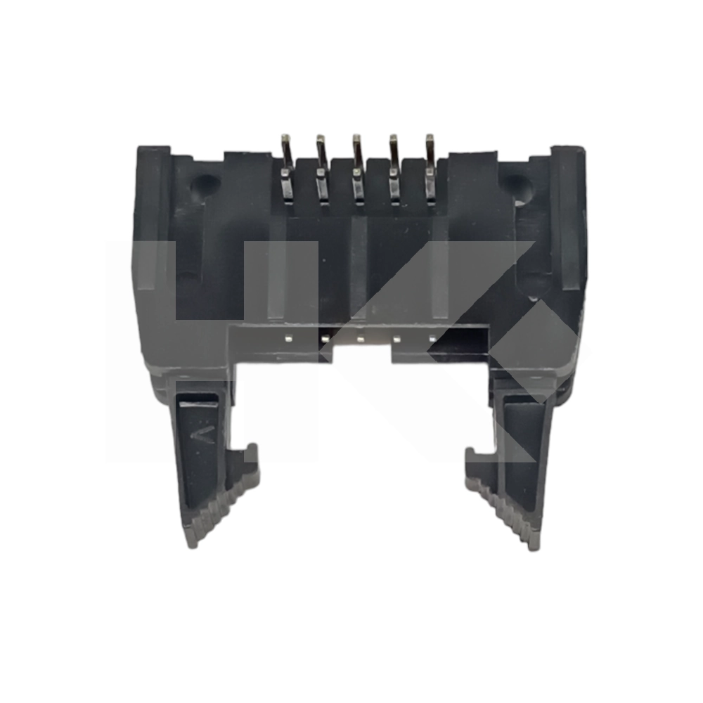 CONECTOR IDC 2.54MM 10 PIN MACHO CON IMPRESO Y CON SEGURO 90?