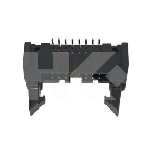 CONECTOR IDC 2.54MM 16 PIN MACHO CON IMPRESO Y CON SEGURO 90?