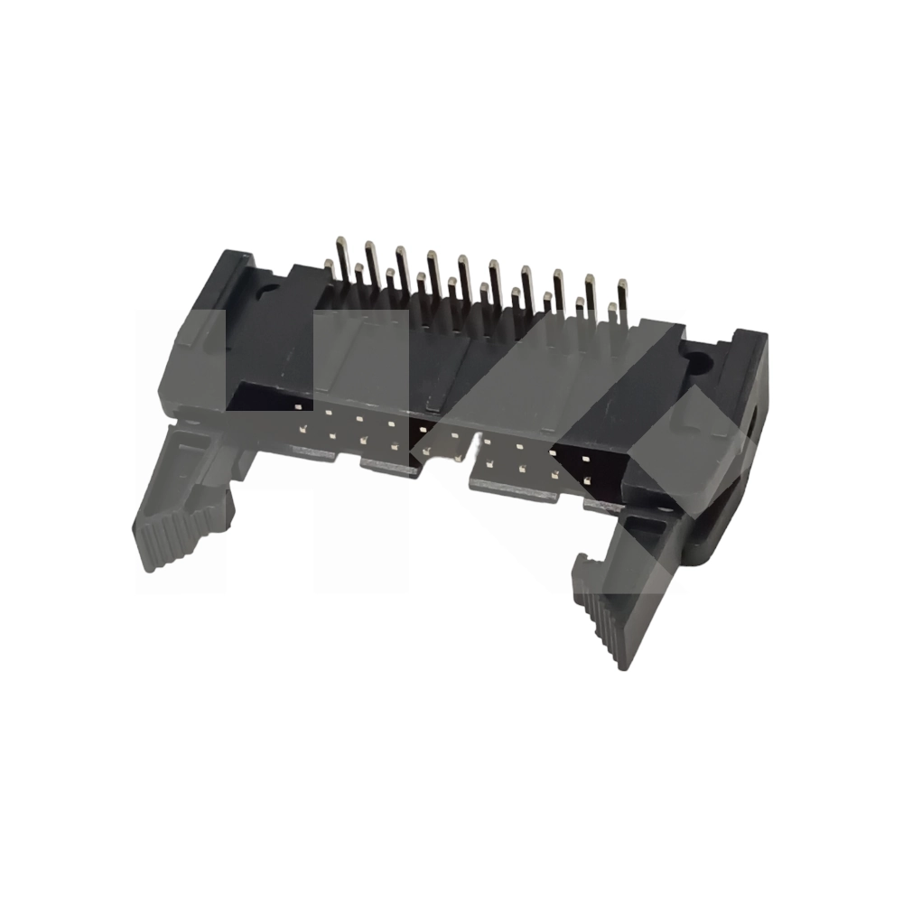 CONECTOR IDC 2.54MM 20 PIN MACHO CON IMPRESO Y CON SEGURO 90?