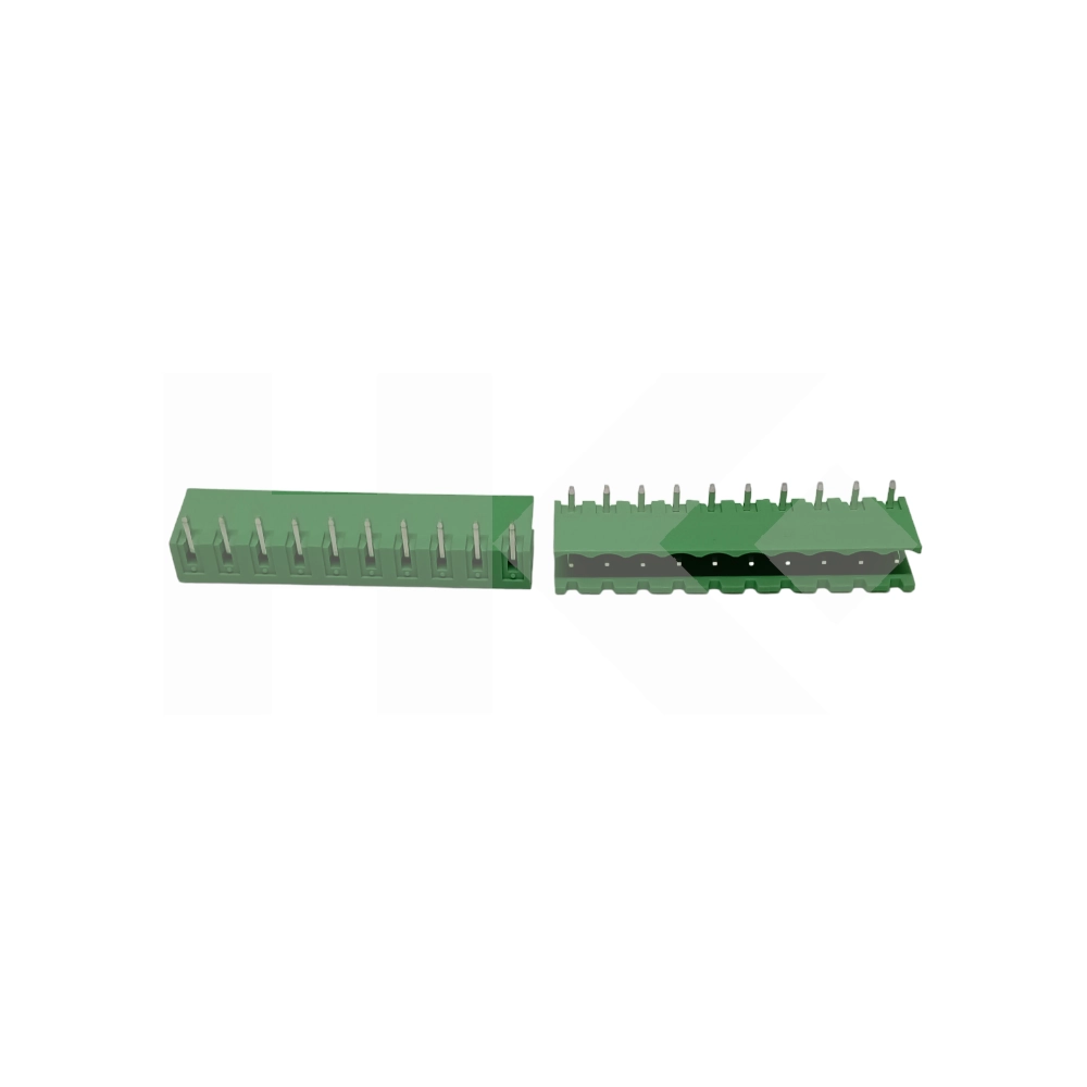 TERMINAL BLOCK 10 PIN 15A MACHO PARA PCB 90? VERD