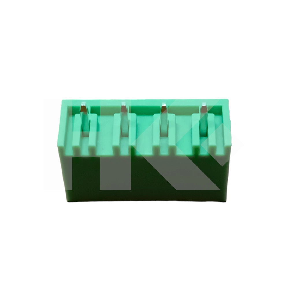 TERMINAL BLOCK 4 PIN 15A MACHO PARA PCB RECTO VERDE