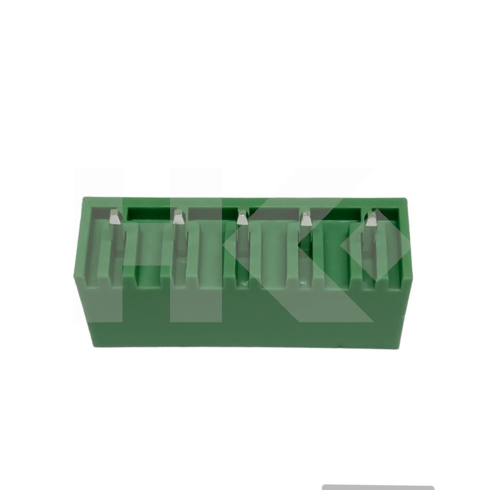 TERMINAL BLOCK 5 PIN 15A MACHO PARA PCB RECTO VERDE
