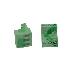 TERMINAL BLOCK 3 PIN 15A HEMBRA VOLANTE 90? VERDE