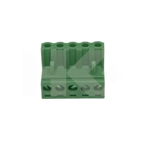 TERMINAL BLOCK 5 PIN 15A HEMBRA VOLANTE 90? VERDE