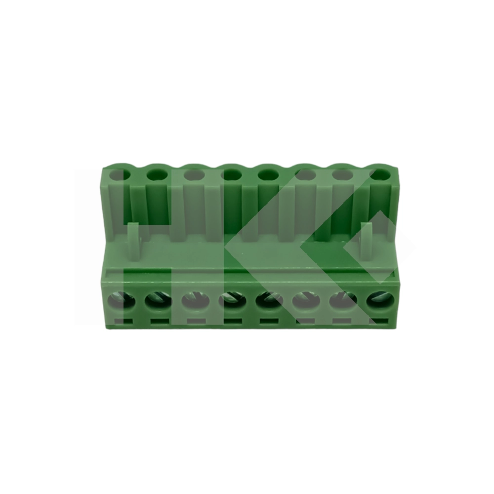 TERMINAL BLOCK 8 PIN 15A HEMBRA VOLANTE 90? VERD