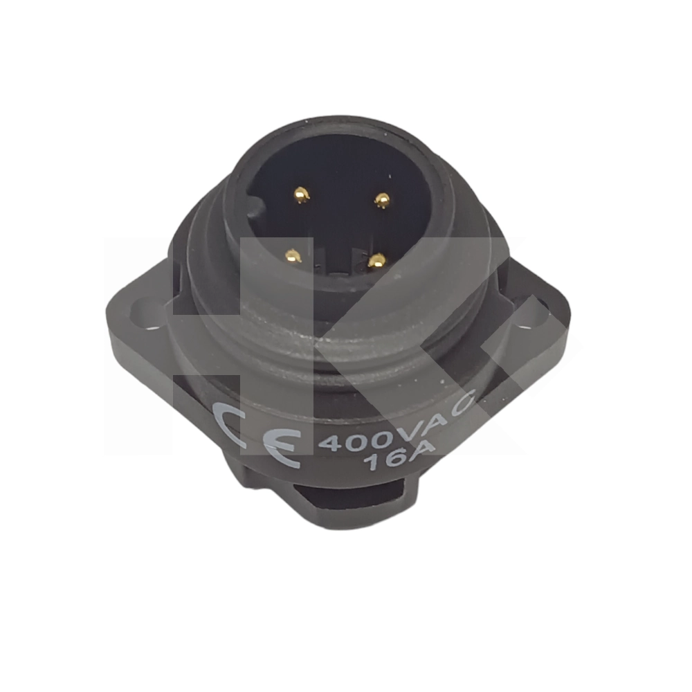 CONECTOR AVIACION MACHO CHASSIS 4 PIN PLASTICO
