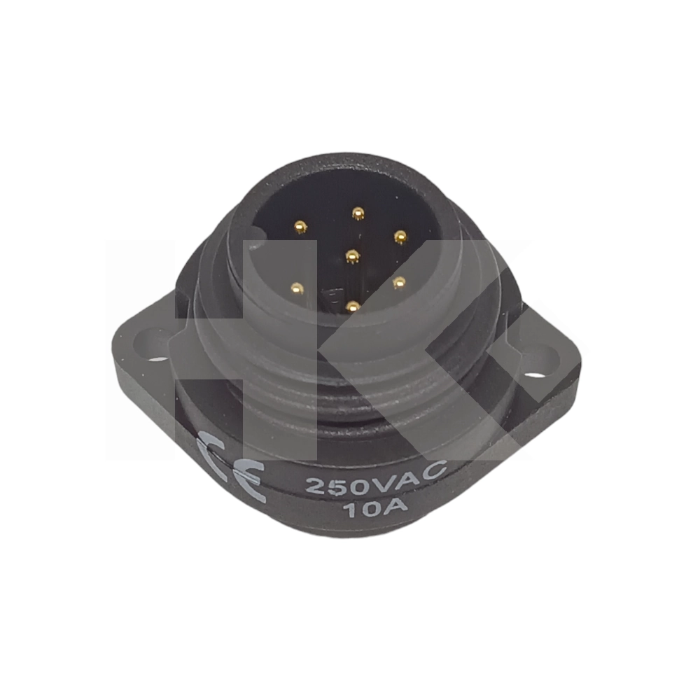 CONECTOR AVIACION MACHO CHASSIS 7 PIN PLASTICO