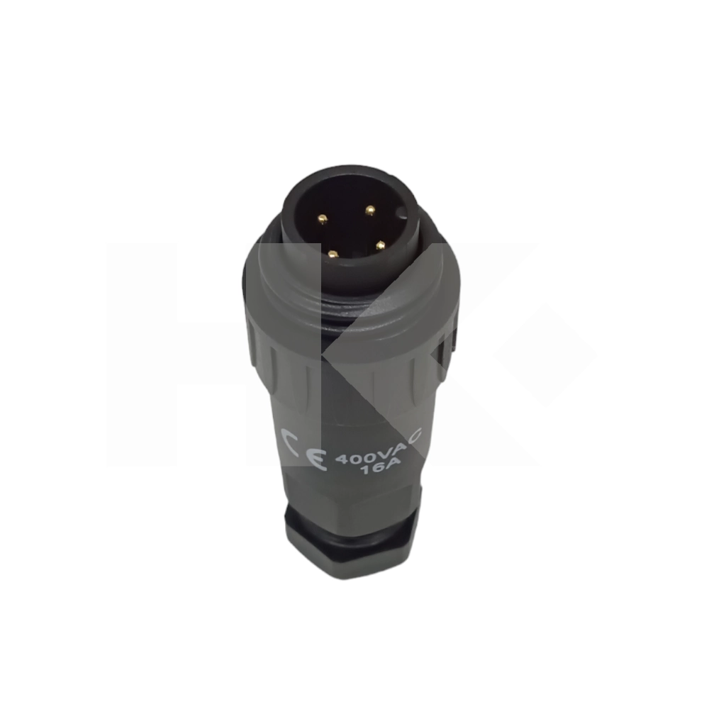 CONECTOR AVIACION MACHO VOLANTE 4 PIN PLASTICO