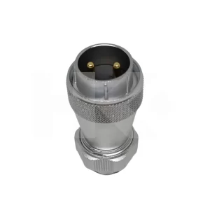 CONECTOR AVIACION 2 PIN MACHO VOLANTE METAL