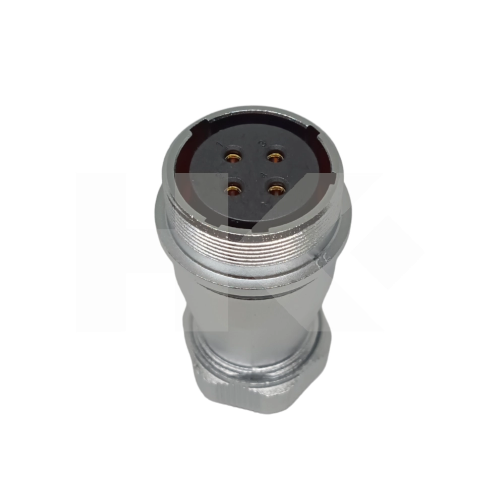 CONECTOR AVIACION 4 PIN HEMBRA VOLANTE METAL