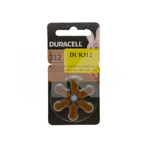 PILA DUR312 AUDITIVA X 6 DURACELL ZINC AIR 1.45V