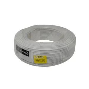 CABLE TELEFONICO REDONDO 2 COND. BLANCO ALAMBRE