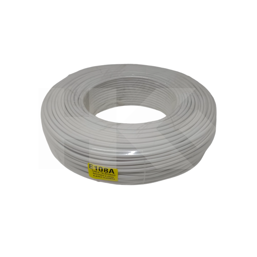 CABLE TELEFONICO REDONDO 6 COND. BLANCO ALAMBRE