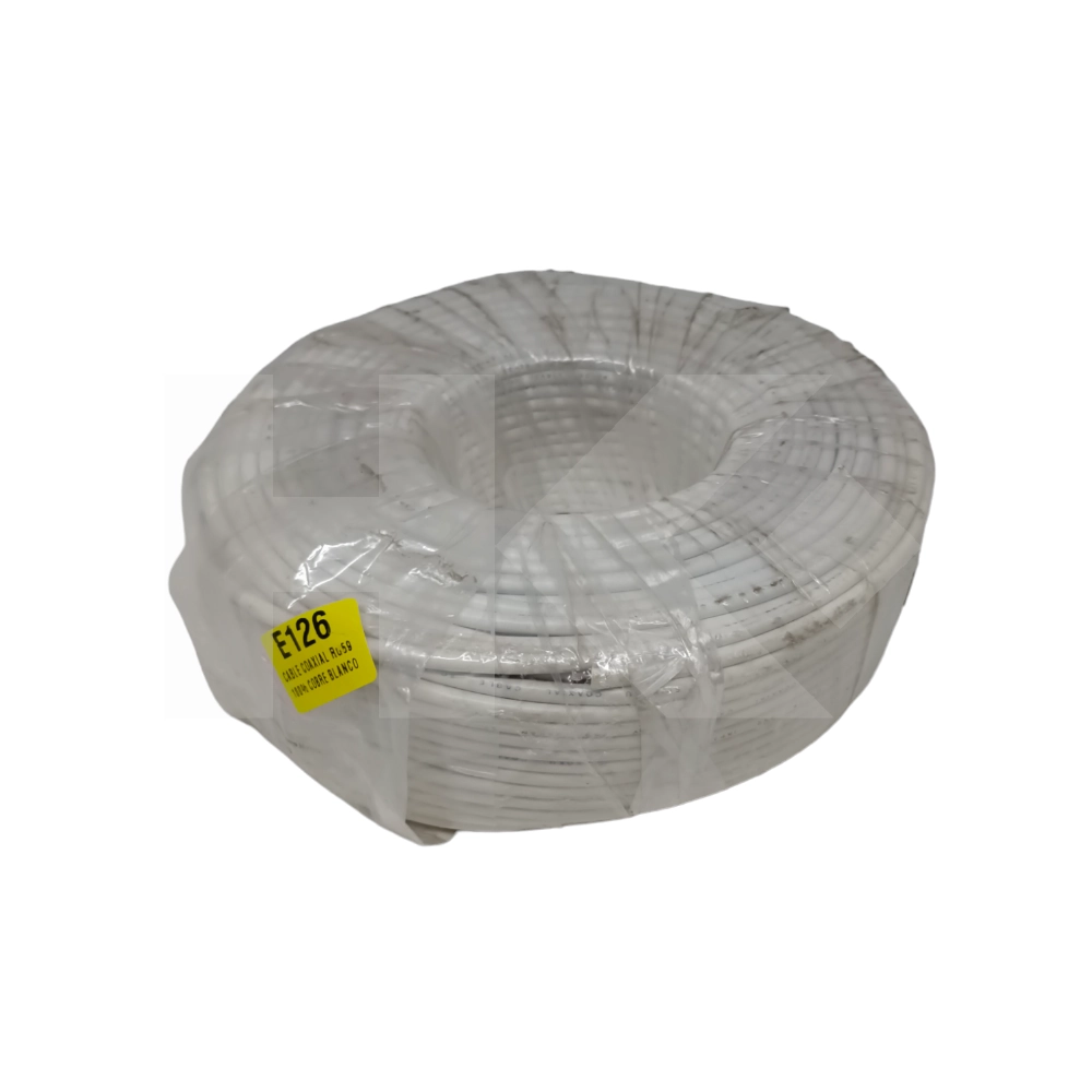CABLE COAXIAL RG-59 BLANCO