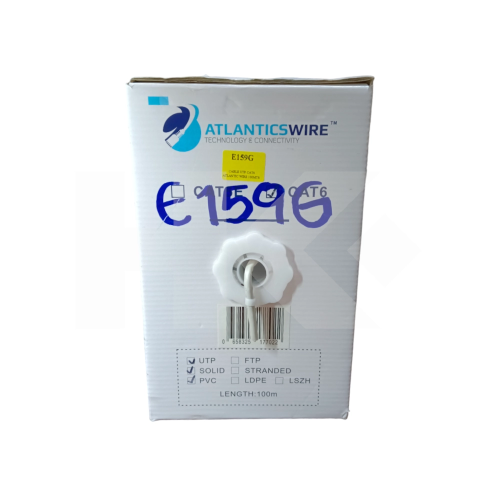 CABLE UTP CAT6 ATLANTIC WIRE 100MTS.
