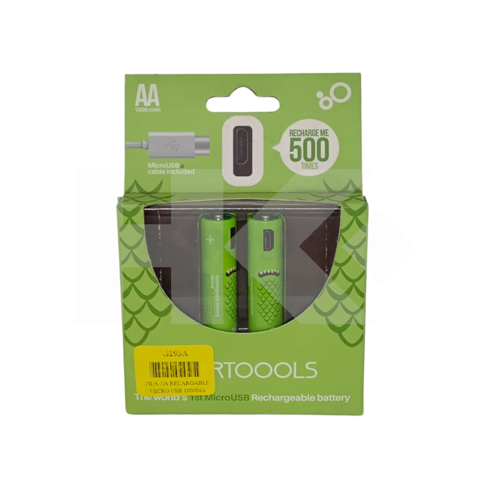 PILA "AA" RECARGABLE MICRO USB 1000MA SMARTOOLS