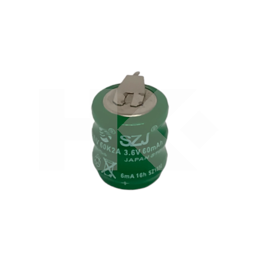 PILA TRIPLE RECARGABLE 3.6V 60MA VERDE