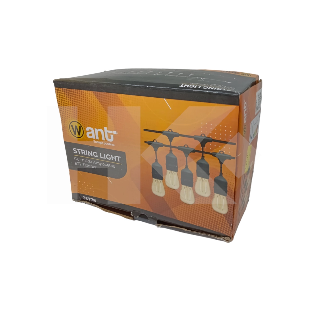GUIRNALDA EXTERIOR IP65 10 BASE E27 10 MT. CERT.