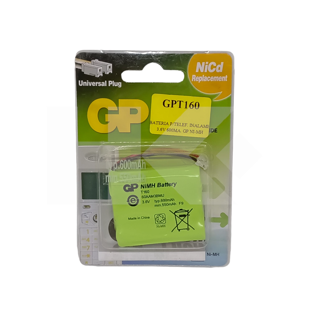 BATERIA PARA TELEF. INALAMB. 3.6V 600MA. GP NI-MH