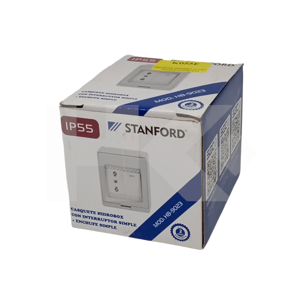 ENCHUFE HEMBRA 10/16A + INTERRUPTOR 9/12 HIDROBOX