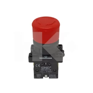 PULSADOR IND. EMERGENCIA 30MM CON RET. CNC PLASTICO