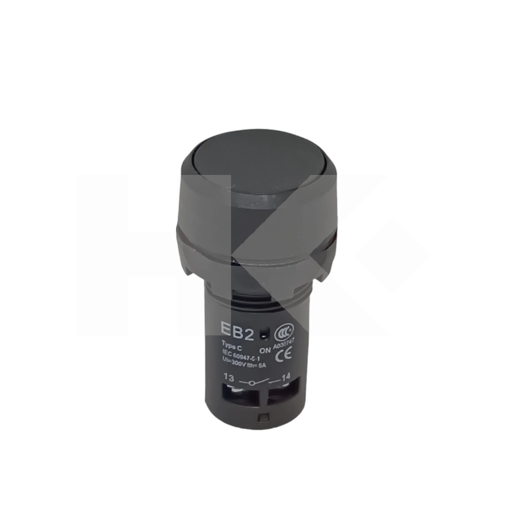 PULSADOR IND. 22MM N/A NEGRO