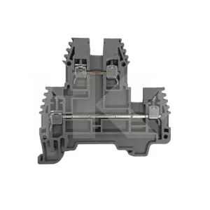 BORNERA DOS PISOS CON TORNILLO 2.5MM GRIS