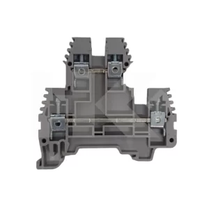 BORNERA DOS PISOS CON TORNILLO 4MM GRIS