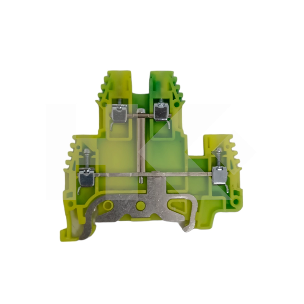 BORNERA DOS PISOS CON TORNILLO 4MM VERDE