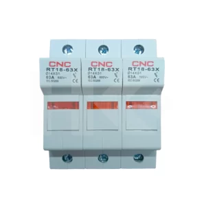 PORTAFUSIBLE IND. 14 X 51MM RIEL DIN TRIPLE