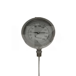 MEDIDOR DE TEMP. PARA HORNO 4" 0-200?C TERMOC. AJUST. 10CMT.
