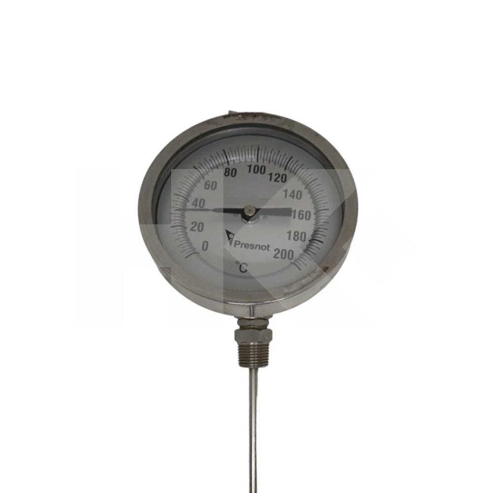 MEDIDOR DE TEMP. PARA HORNO 4" 0-200?C TERMOC. AJUST. 10CMT.