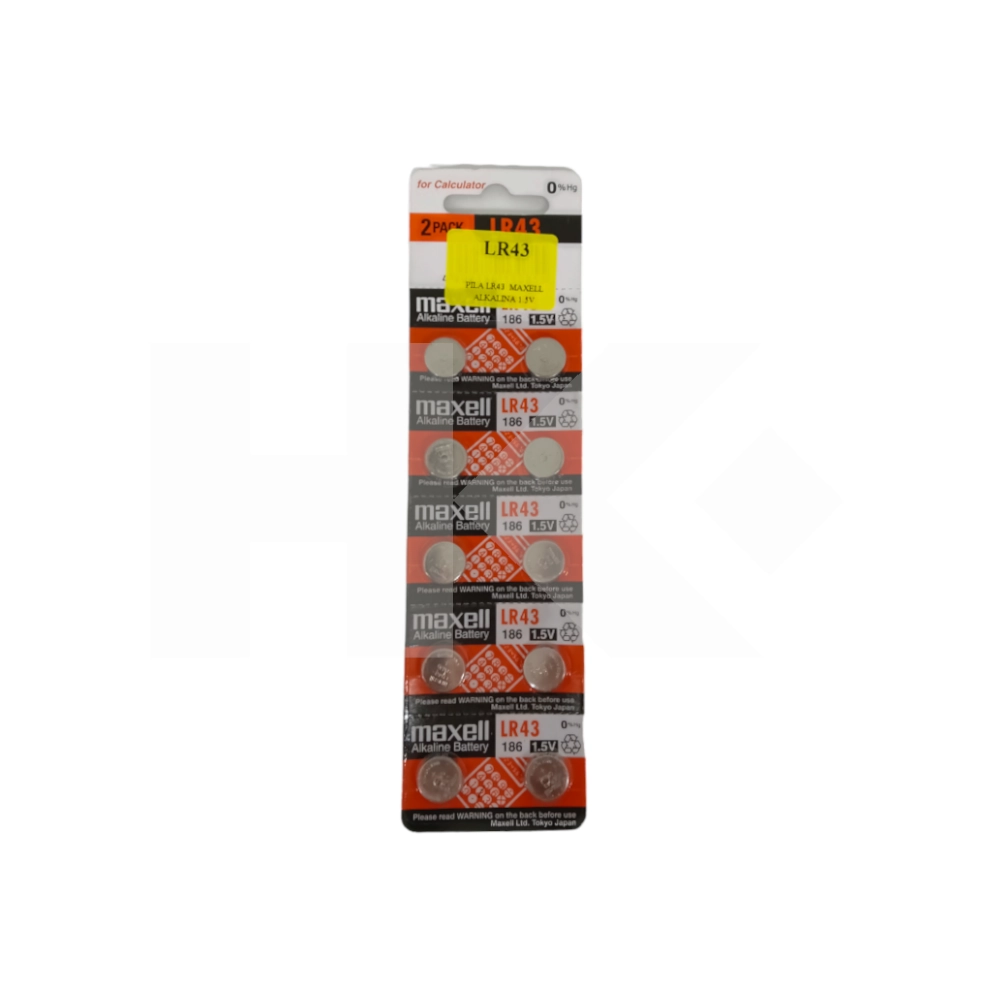 PILA LR43 MAXELL ALKALINA 1.5V