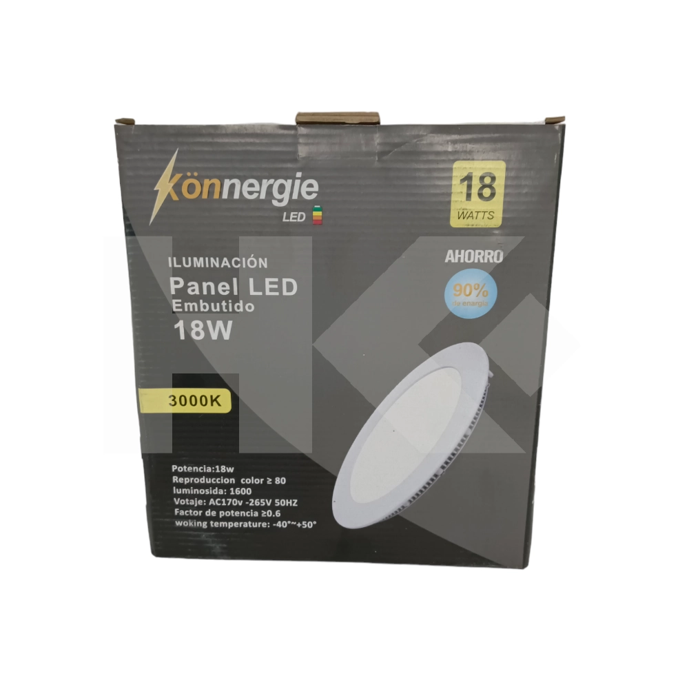 PANEL EMB. REDONDO 18W CALIDO 3000K