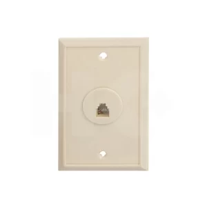 PLACA TELEFONICA RJ11 1 PUESTO BLANCO/CREMA