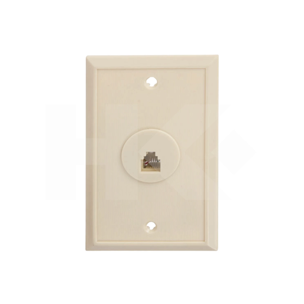 PLACA TELEFONICA RJ11 1 PUESTO BLANCO/CREMA