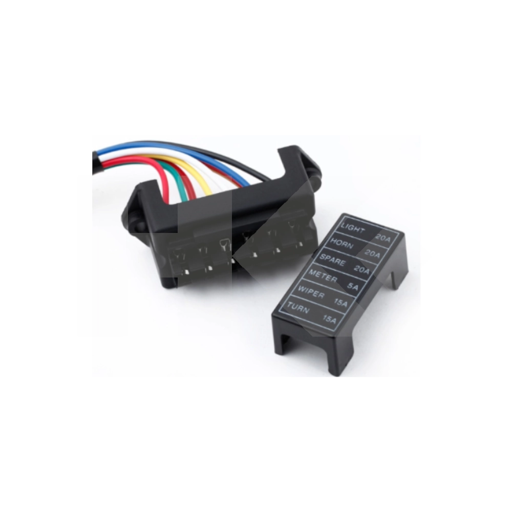 PORTAFUSIBLE AUTO CHASIS 6 VIAS CON CABLE