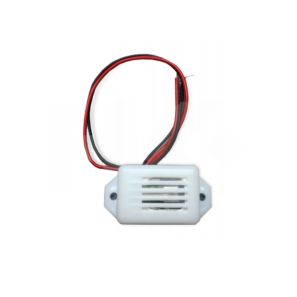 BUZZER 12VDC PIEZOELECTRICO BLANCO 23X17X15MM