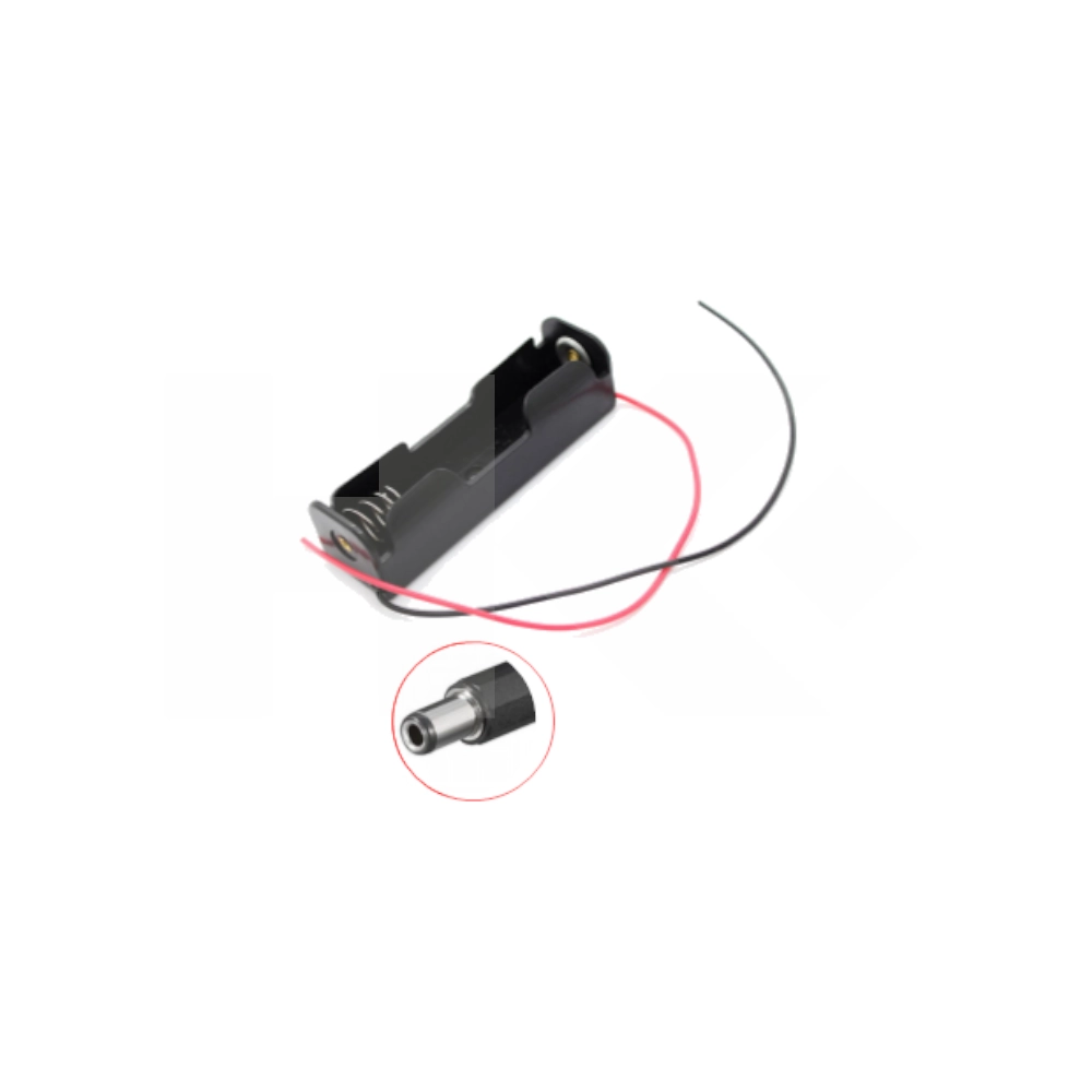 PORTAPILAS PARA 18650 SIMPLE CON PLUG DC