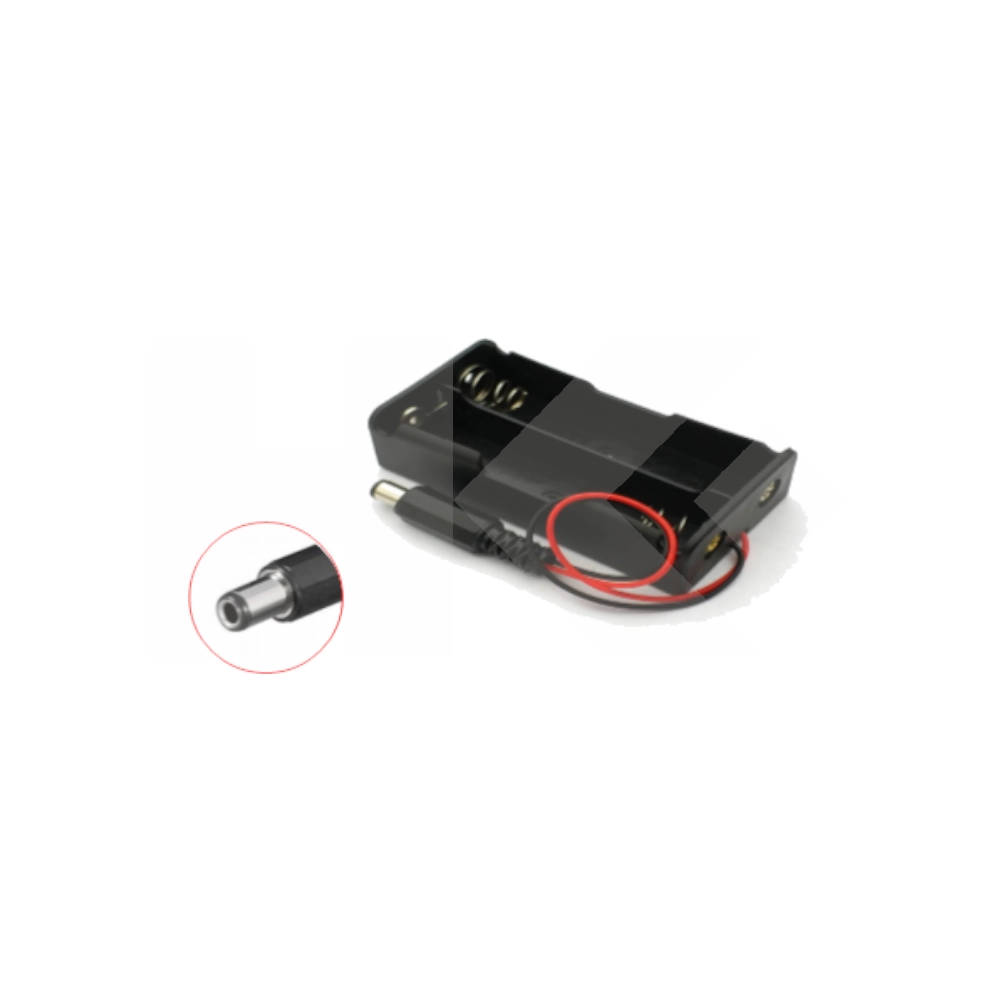 PORTAPILAS PARA 18650 DOBLE CON PLUG DC